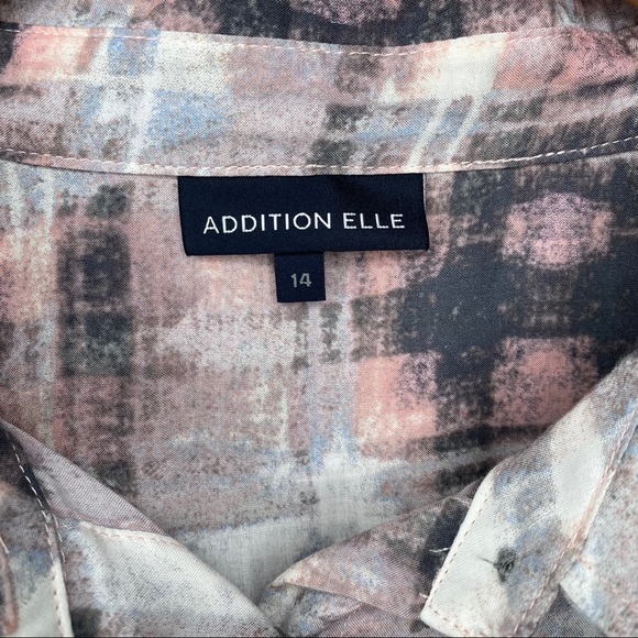 Addition Elle High Low Plaid Print Shirt - Picture 6 of 8